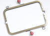 21cm (8") Bronze Purse Frame Handbag Wedding Bag Maker With Red Stone Pattern Kiss-lock