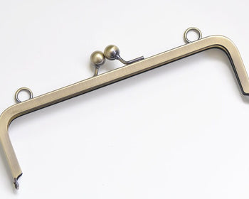 8.66" (22cm) Bronze Metal Purse Frame Clutch Bag Purse Frame