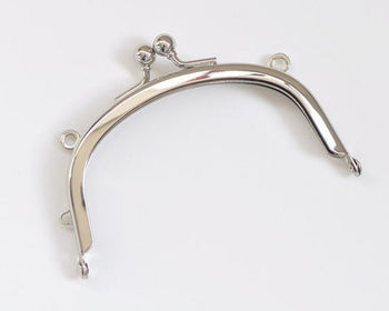 10.5cm Silver Purse Frame Bag Hanger Glue-In Style