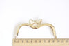 9.5cm ( 3") Mini Gold Lovely Heart Purse Frame 9.5x6cm