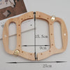 15.5cm Retro Purse Frame / Wood Handle Purse Frame With Screws 15.5x9.8cm