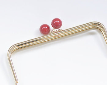 22cm Purse Frame With Large Red Kisslock Tube Bag Frame Pick Color