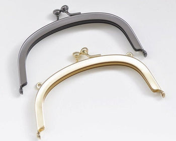 13.5cm (5") Matte Gold/Gunmetal Purse Frame Bag Hanger Glue-in Style