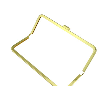 28.5cm Gold Purse Frame With Rectangular Kiss-Lock Glue-In Style