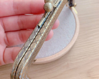 12.5cm (5") Vintage Purse Frame With Decorative Pattern Bag Hanger