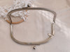 8" (21cm) Vintage Silver Purse Frame With Two Inside Loops 21cm x 9.8cm