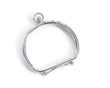 Mini Silver Box Bag  Purse Frame Glue In Style 6.5cm x 5.5cm