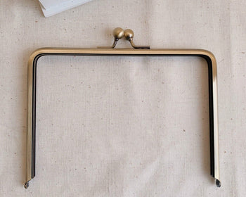 High Feet Bronze Purse Frame 17.8cm x 13cm