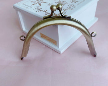 9.2cm (4") Bronze Purse Frame Glue In Style 9.2cm x 5cm