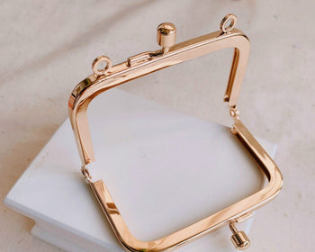 3" Light Gold Purse Frame Mini Purse Frame Glue-In Styles 7.5cm x 5cm