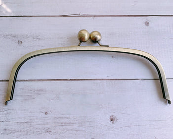 Bronze Purse Frame Wedding Handle Large Purse Frame Glue-In Style With Large Kiss Lock 31.5cm x 11cm