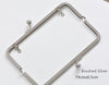 7" Brushed Silver Purse Frame Clutch Bag Purse Making Supplier 19cm x 6.5cm ( 7" x 2")