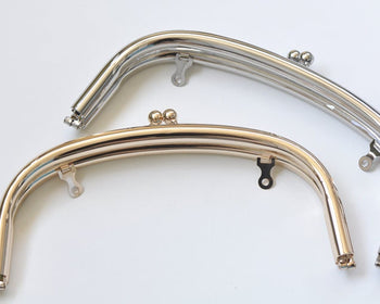 Retro Purse Frame Cloud Bag Frame 22x8cm Light Gold/Silver