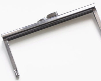 12.5cm (5") Retro Gunmetal Black Purse Frame Glue In Style Open Channel 12.5cm x 6cm