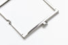 Silver Purse Frame Open Channel Glue-In Style 11cm/12.5cm x 6cm