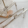 12.5cm Purse Frame Bag Hanger Opening Channel Glue-In Style Silver/Gold