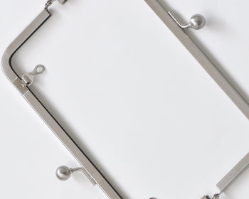 7" Brushed Silver Purse Frame Clutch Bag Purse Making Supplier 19cm x 6.5cm ( 7" x 2")