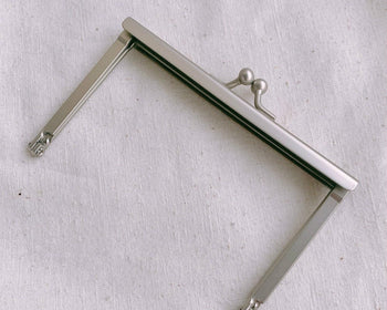 10.2cm Matte Silver Purse Frame Opening Channel Glue In Style 10.5cm x 6.3cm