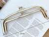 22cm Light Gold Double Purse Frame Bag Hanger 22cm x 8cm