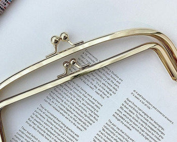 22cm Light Gold Double Purse Frame Bag Hanger 22cm x 8cm