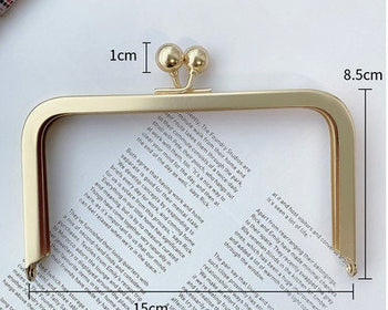 15cm Matte Gold Purse Frame Glue-In Sytle 15cm x 8.5cm