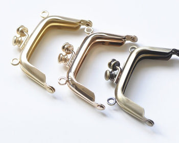 Mini Purse Frame Glue-In Style 5cm x 3.6cm Matte Gold/ Light Gold/ Bronze