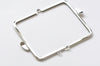 4" ( 11.5cm) Silver Purse Frame Kiss Lock Bag Purse Frame Glue-In Style 11.5cm x 6.8cm