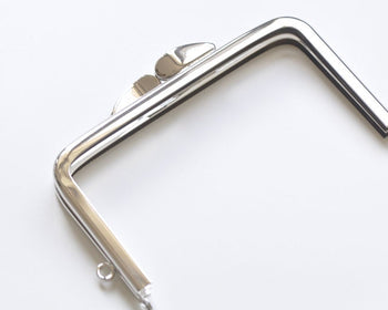 4" ( 11.5cm) Silver Purse Frame Kiss Lock Bag Purse Frame Glue-In Style 11.5cm x 6.8cm