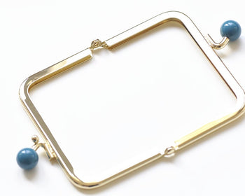 9.7cm Gold Purse Frame Glue In Style With Candy Kiss Lock 9.7x6.5cm
