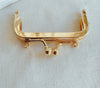 3" Light Gold Purse Frame Kisslock Glue-In Style Bag Clip With Paper Pattern 8cm x 3.8cm