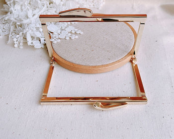 10cm Gold Purse Frame Open Channel 10cm x 6cm