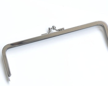 8" (20.5cm) Silver Metal Purse Frame Cup Closure Glue In Style 20.5cm x 6.8cm