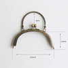16.5cm (6") Antique Bronze Metal Purse Frame Sewing Handle Purse Frame Pick Color