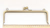 22.5cm Brushed Brass Purse Frame Clutch Bag Purse Frame Glue-In Style With Two Loops 22.5cm x 7cm