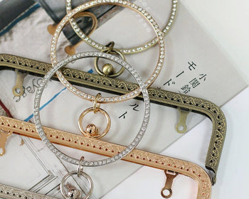20.5cm ( 8") Purse Frame Clutch Bag Sewing Style With Round Handle Pick Color