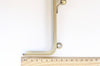 22.5cm Brushed Brass Purse Frame Clutch Bag Purse Frame Glue-In Style With Two Loops 22.5cm x 7cm