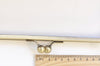 22.5cm Brushed Brass Purse Frame Clutch Bag Purse Frame Glue-In Style With Two Loops 22.5cm x 7cm
