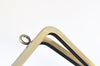 22.5cm Brushed Brass Purse Frame Clutch Bag Purse Frame Glue-In Style With Two Loops 22.5cm x 7cm