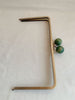 24 (9") Bronze Large Handle Purse Frame Glue-In Bag Hook With Wood Closure 24cm x 11.6cm