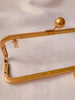 24.5cm x 8.5cm ( 9" x 3") Vintage Gold Purse Frame Handle Purse Frame Large Kiss Lock With Screws