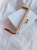 13cm Gold Purse Frame Bag Hanger Glue-in Style 13cm x 5cm