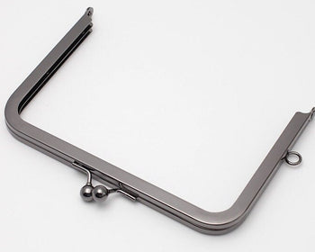 Gunmetal Passport Bag Purse Frame With Screws 18cm x 12cm