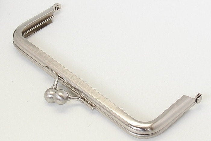 Silver Purse Frame Bag Hanger Glue-in Style 13cm x 5cm