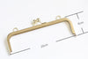 Gold Bag Hanger With Two Loops Gold Purse Frame Glue-In Style 20cm x 6cm