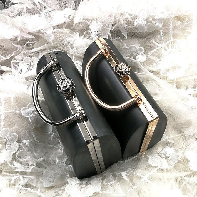 5 Pcs Box Purse Frame Clutch Bag With Handle Glue in Style Light Gold Metal Pick Color