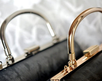 5 pcs Box Purse Frame Clutch Bag With Handle Glue-in Style Light Gold Metal Set Pick Color