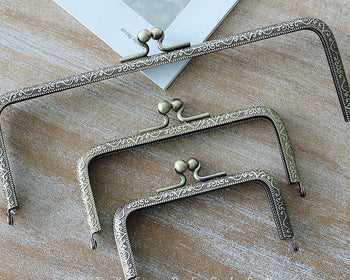 Bronze Purse Frame Kiss Lock Bag Frame Glue In Style Pick Size