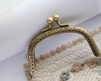 Retro Bronze Purse Frame Sewing Style