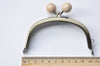 5pcs-10.5cm Bronze Purse Frame With Beige Color Wooden Kiss Lock Glue In Style 10.5cm x 5.5cm