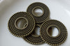 10 pcs Antique Bronze Coiled Round Ring Pendant Charms 27mm A6617
